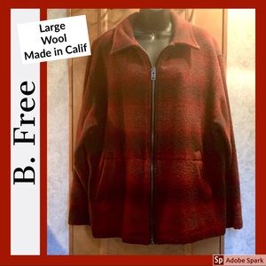 🇺🇸 USA 🇺🇸 Wool Zip Jacket Unisex Large B Free